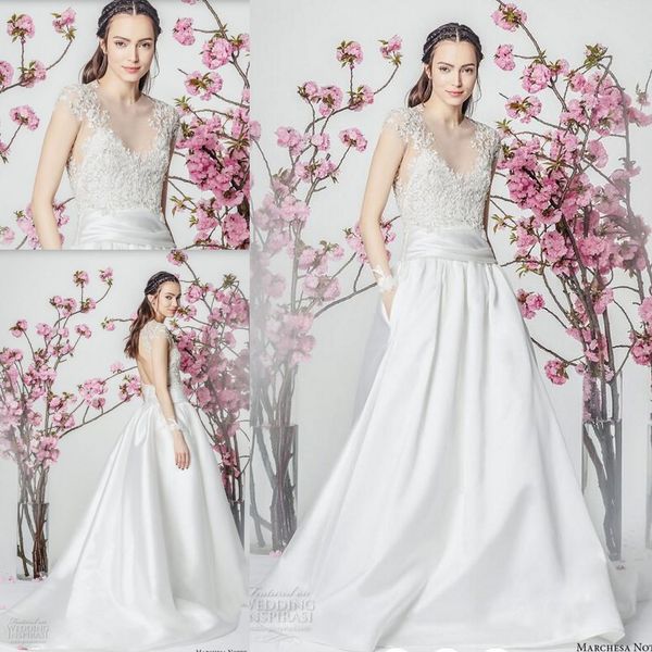 marchesa bridal pocket design church wedding dresses with sleeves 2018 sheer neck lace stain custom make garden wedding gowns plus size, White
marchesa bridal pocket design church wedding dresses with sleeves 2018 sheer neck lace stain custom make garden wedding gowns plus size, White
