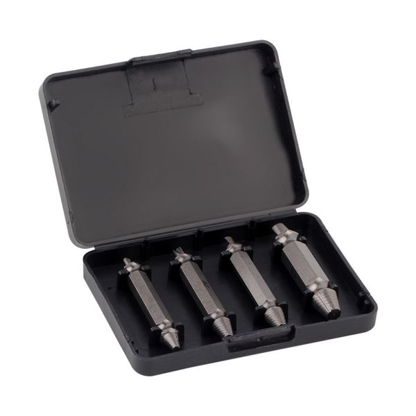 4pcs/set Double Side Damaged Screw Extractor Drill Bit Guide Removal Broken Bolt Stud Easy Out Set Works With Any Drill
4pcs/set Double Side Damaged Screw Extractor Drill Bit Guide Removal Broken Bolt Stud Easy Out Set Works With Any Drill