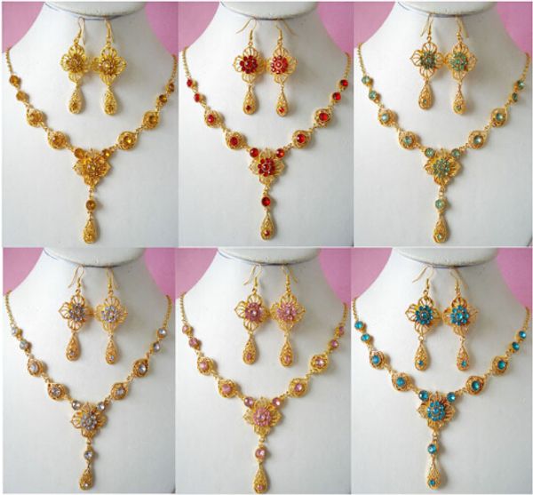 18k gold plated blue acrylic jewelry sets 2016 african necklace earrings sets women wedding jewelry, Black
18k gold plated blue acrylic jewelry sets 2016 african necklace earrings sets women wedding jewelry, Black