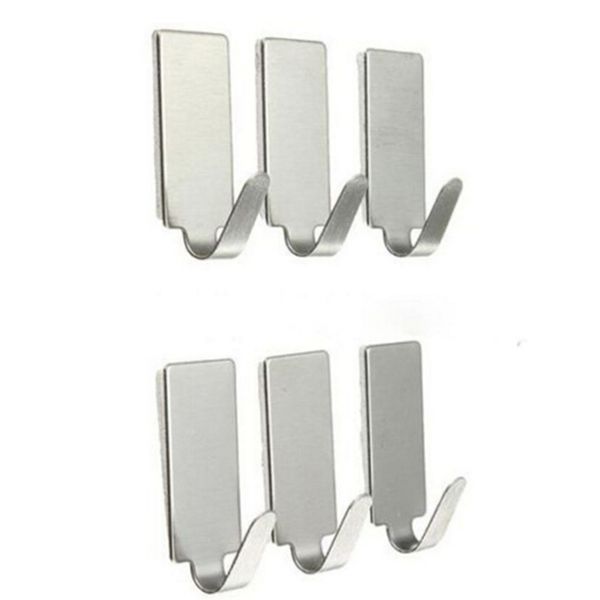 wholesale- 6pc/lot stainless steel family robe hanging hooks hats bag key adhesive wall hanger bathroom kitchen accessories
wholesale- 6pc/lot stainless steel family robe hanging hooks hats bag key adhesive wall hanger bathroom kitchen accessories