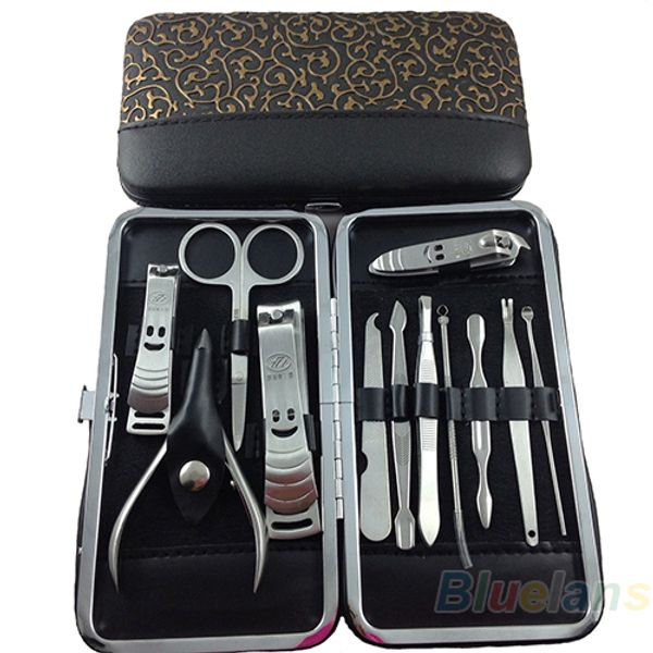 12 pcs manicure pedicure set nail art clippers scissors grooming tool 5w3d nail care manicure tool kit
12 pcs manicure pedicure set nail art clippers scissors grooming tool 5w3d nail care manicure tool kit