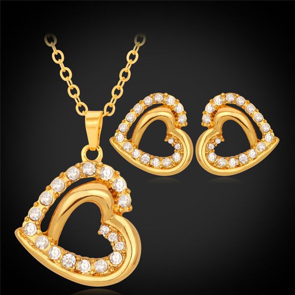 new 18k real gold plated heart pendants necklaces stud earrings choker necklace jewelry sets rhinestone luxury, Silver
new 18k real gold plated heart pendants necklaces stud earrings choker necklace jewelry sets rhinestone luxury, Silver