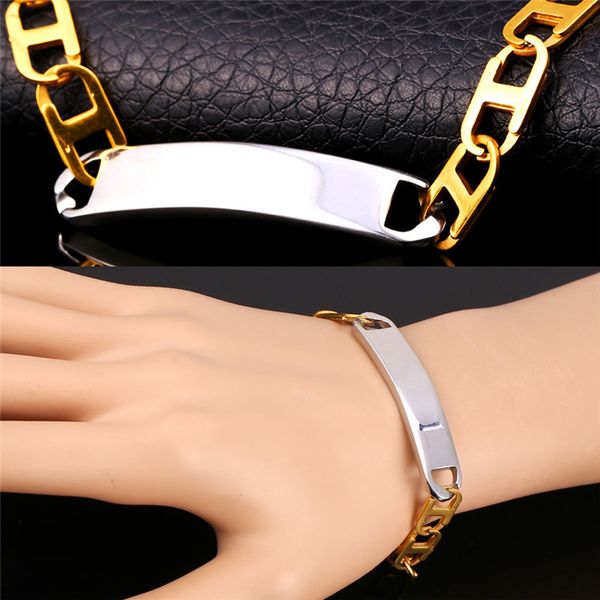 316l stainless steel puffed marina bracelet for men 18k real gold plated flat mariner chain bracelet, Black
316l stainless steel puffed marina bracelet for men 18k real gold plated flat mariner chain bracelet, Black