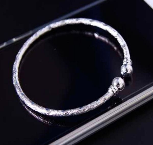 925 sterling silver fill open women cuff bangle size fit european beads charm bracelet, Black
925 sterling silver fill open women cuff bangle size fit european beads charm bracelet, Black