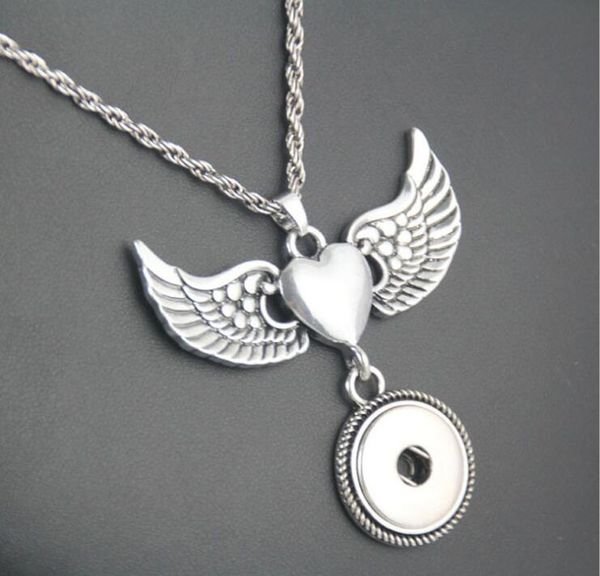 2020 wholesale chunks angel wing heart snap button jewelry pendant necklace for 18mm button 10pcs/lot with 50cm chain, Silver
2020 wholesale chunks angel wing heart snap button jewelry pendant necklace for 18mm button 10pcs/lot with 50cm chain, Silver