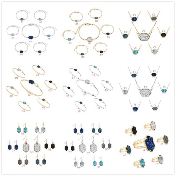 fashion druzy drusy bracelet necklace ring silver gold plated faux stone bracelets necklace ring earrings for women lady jewelry, Golden;silver
fashion druzy drusy bracelet necklace ring silver gold plated faux stone bracelets necklace ring earrings for women lady jewelry, Golden;silver
