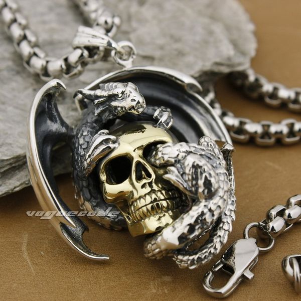 huge heavy wing dragon on skull 925 sterling silver mens pendant 8b006(necklace 24inch)
huge heavy wing dragon on skull 925 sterling silver mens pendant 8b006(necklace 24inch)