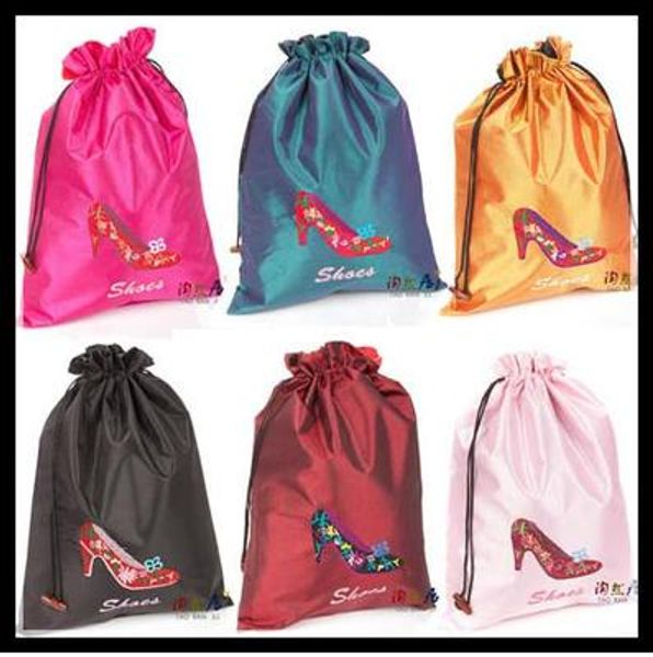 reusable embroidery shoe dust bags protective covers bunk drawstring silk fabric gift tea packaging candy spices storage pouch, White;pink
reusable embroidery shoe dust bags protective covers bunk drawstring silk fabric gift tea packaging candy spices storage pouch, White;pink