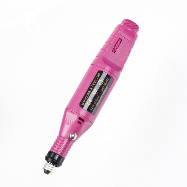 Wholesale-5 Set Pen Shape Electric Pedicure Nail Drill Machine Art Salon Manicure File Polish Tool+6 File Bit Acrylic Wholesale