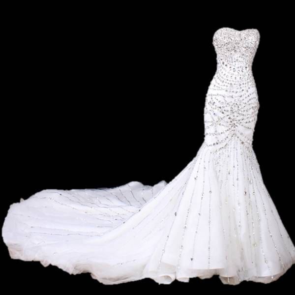 luxury crystal bead mermaid wedding dresses real image much of crystal embellished chapel train bridal gowns vestidos de novia vestidos, White
luxury crystal bead mermaid wedding dresses real image much of crystal embellished chapel train bridal gowns vestidos de novia vestidos, White