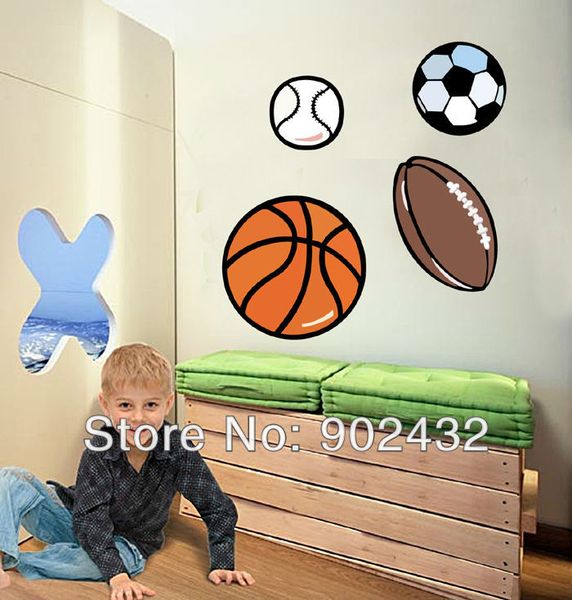 wholesale-football basketball soccer removable wall decals stickers furniture kids room decor art sticker - jiaming home decoration
wholesale-football basketball soccer removable wall decals stickers furniture kids room decor art sticker - jiaming home decoration
