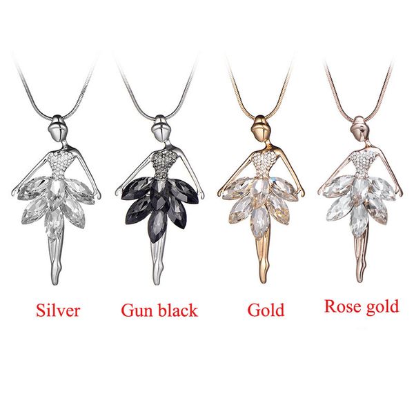 fashion ballet girls dancer pendant necklace crystal rhinestone charms ballerina necklace long chain statement jewelry christmas valentine&#, Silver
fashion ballet girls dancer pendant necklace crystal rhinestone charms ballerina necklace long chain statement jewelry christmas valentine&#, Silver