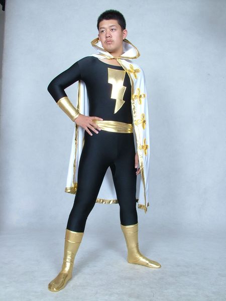 marvel family black adam superhero costume halloween cosplay party zentai suit, Black;red
marvel family black adam superhero costume halloween cosplay party zentai suit, Black;red