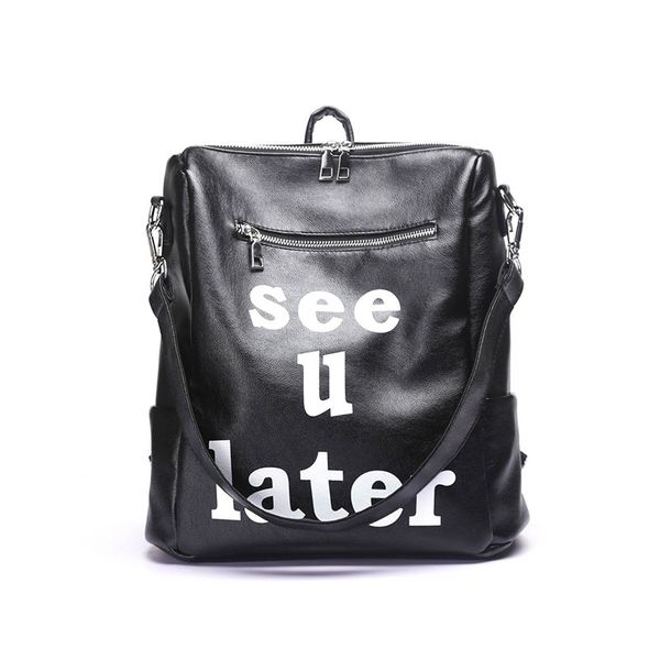 black backpack bag 2017 winter new designer famous brand bag pu leather letter scholl bag high quality
black backpack bag 2017 winter new designer famous brand bag pu leather letter scholl bag high quality