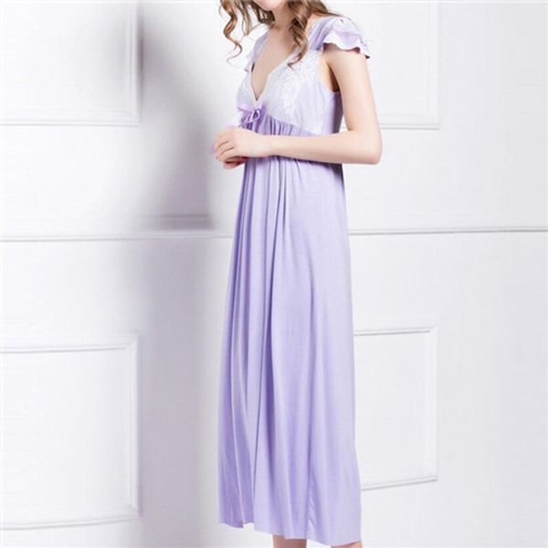 wholesale- 2017 summer women sleep lounge long nightgown lace home dress princess nightgowns modal sleepwear nightdress, Black;red
wholesale- 2017 summer women sleep lounge long nightgown lace home dress princess nightgowns modal sleepwear nightdress, Black;red