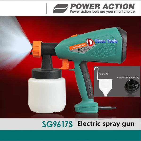 650w air brush electric spray paint gun sg-9617s 800ml 220-240v diy furniture with a funnel plus two nozzles