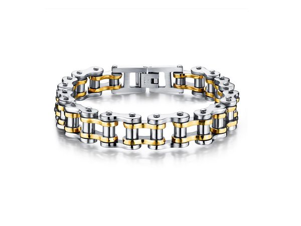 sporty bicycle motorcycle man bracelets casual silver /gold color stainless steel men's link chain bracelet jewelry ts, Black
sporty bicycle motorcycle man bracelets casual silver /gold color stainless steel men's link chain bracelet jewelry ts, Black