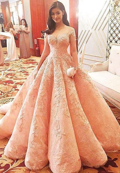 ball gown elie saab prom dresses sweetheart full lace evening gowns with short sleeves sheer back appliques pageant dress formal gown, Black
ball gown elie saab prom dresses sweetheart full lace evening gowns with short sleeves sheer back appliques pageant dress formal gown, Black