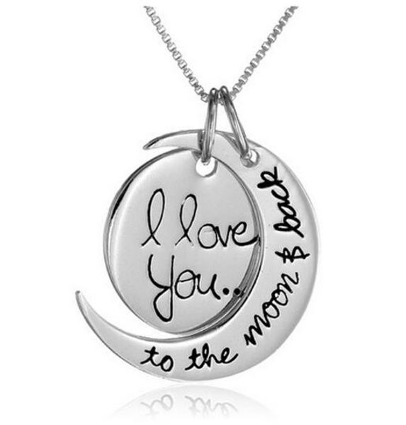 dhl gold chain moon sun pendant necklace i love you letter couple clavicle necklace korean silver jewelry for women men
dhl gold chain moon sun pendant necklace i love you letter couple clavicle necklace korean silver jewelry for women men