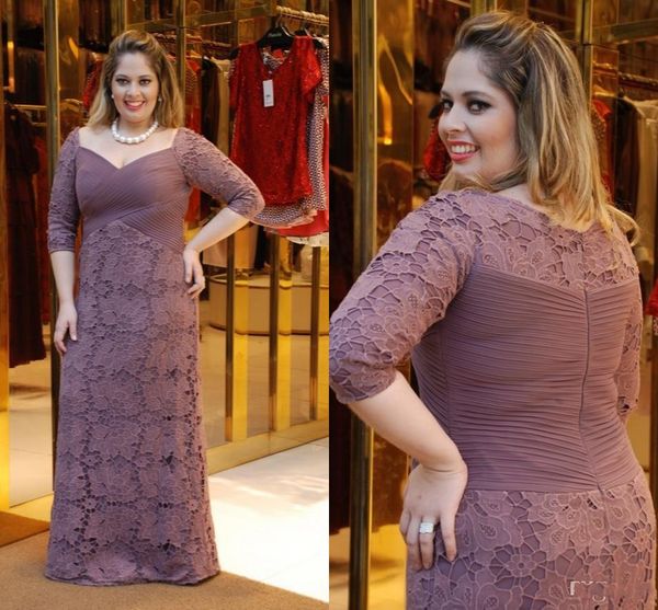 plus size lace prom dresses sheath women grey 3/4 long sleeves evening gowns scoop floor length long women gowns, Black
plus size lace prom dresses sheath women grey 3/4 long sleeves evening gowns scoop floor length long women gowns, Black