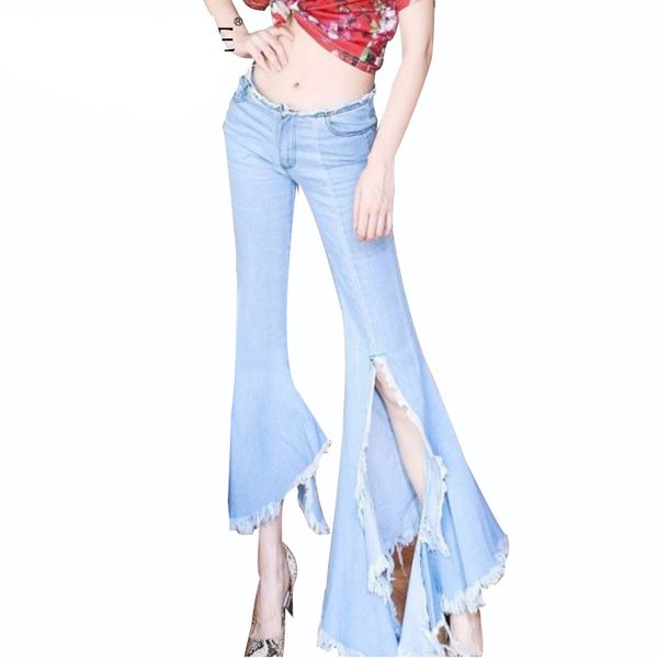 wholesale women bell buttom flare irregular tassel flare vintage denim jeans pants cotton trousers, Blue
wholesale women bell buttom flare irregular tassel flare vintage denim jeans pants cotton trousers, Blue