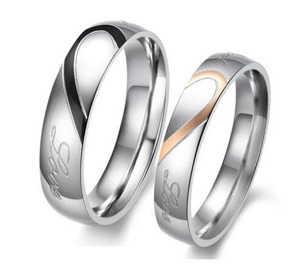heart shape matching ring colorfast stainless titanium steel rings silver cutting could separate couple rings wedding engagement rings
heart shape matching ring colorfast stainless titanium steel rings silver cutting could separate couple rings wedding engagement rings