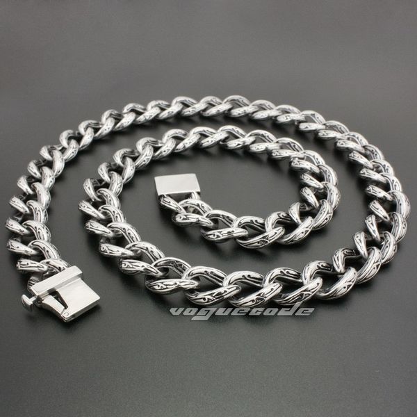 18" ~ 36" 316l stainless steel cool mens biker rocker necklace chain 5c016n, Silver
18" ~ 36" 316l stainless steel cool mens biker rocker necklace chain 5c016n, Silver