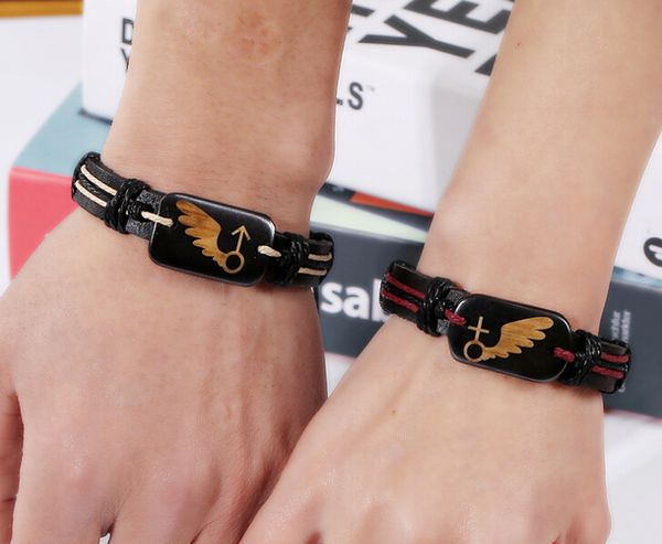 2015 latest version punk style 100% genuine leather bracelet cattle bones couple hemp rope adjustable bracelet 20pcs/lot, Black
2015 latest version punk style 100% genuine leather bracelet cattle bones couple hemp rope adjustable bracelet 20pcs/lot, Black