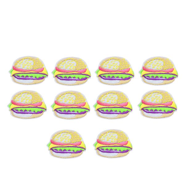 10pcs hamburger embroidery patches for clothing bags iron on transfer applique patch for garment jeans diy sew on embroidery badge, Black
10pcs hamburger embroidery patches for clothing bags iron on transfer applique patch for garment jeans diy sew on embroidery badge, Black