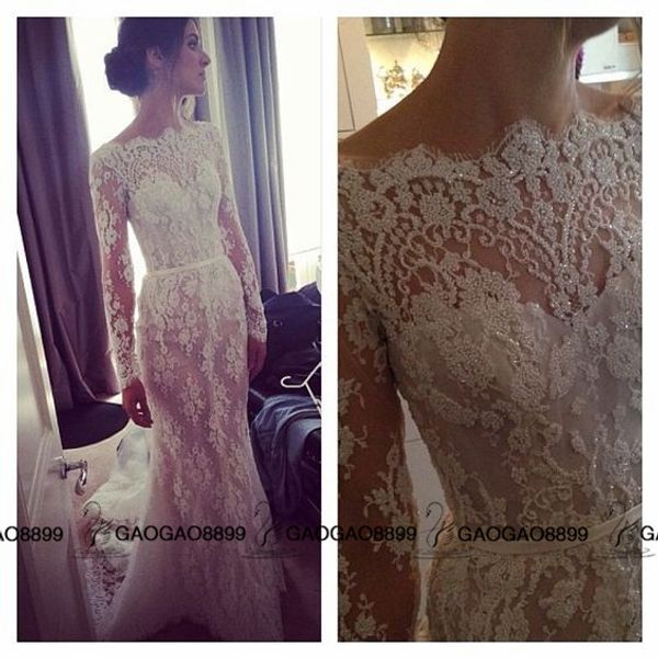 2019 elie saab full lace long sleeve sheath wedding dresses amazing detailing backless illusion sleeve steven khalil wedding dress, White
2019 elie saab full lace long sleeve sheath wedding dresses amazing detailing backless illusion sleeve steven khalil wedding dress, White