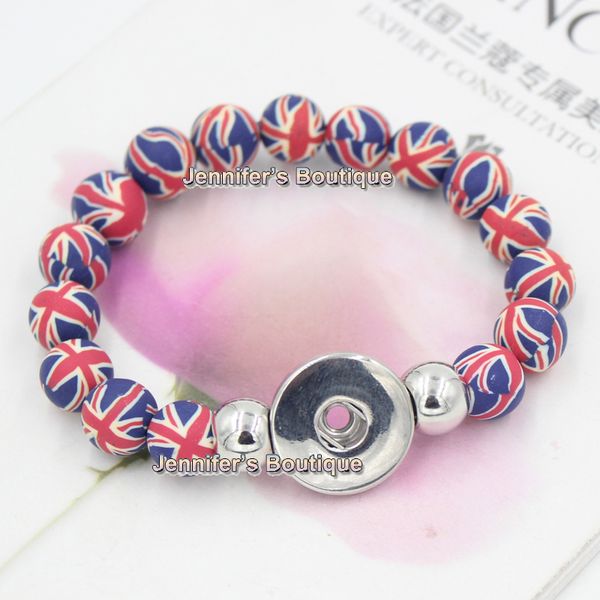 new arrival diy snaps jewelry 10mm fimo polymer clay ceramic uk flag beaded stretch snap buttons bracelet snaps jewelry, Silver
new arrival diy snaps jewelry 10mm fimo polymer clay ceramic uk flag beaded stretch snap buttons bracelet snaps jewelry, Silver