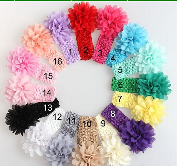 free shipping 50pcs baby Headwear Head Flower Hair Accessories 4 inch Chiffon flower with soft Elastic crochet headbands stretchy hair band
free shipping 50pcs baby Headwear Head Flower Hair Accessories 4 inch Chiffon flower with soft Elastic crochet headbands stretchy hair band