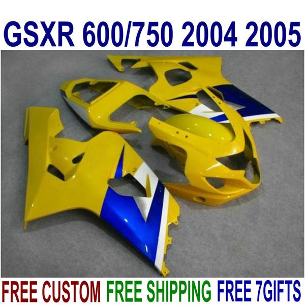 customize abs fairing kit for suzuki gsxr600 gsxr750 2004 2005 k4 gsxr 600 750 04 05 blue yellow fairings set fg76
customize abs fairing kit for suzuki gsxr600 gsxr750 2004 2005 k4 gsxr 600 750 04 05 blue yellow fairings set fg76