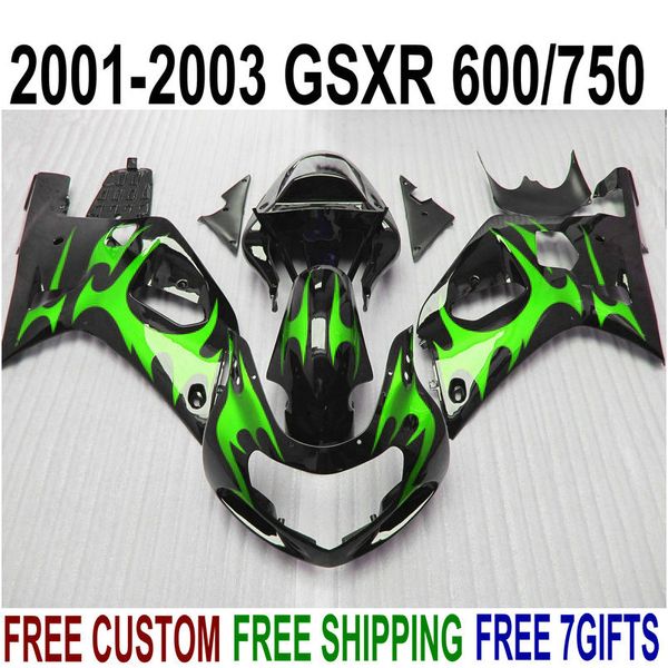 abs motorcycle fairings set for suzuki gsx-r600 gsx-r750 2001-2003 k1 green flames in black fairing kit gsxr600/750 01 02 03 sk4
abs motorcycle fairings set for suzuki gsx-r600 gsx-r750 2001-2003 k1 green flames in black fairing kit gsxr600/750 01 02 03 sk4
