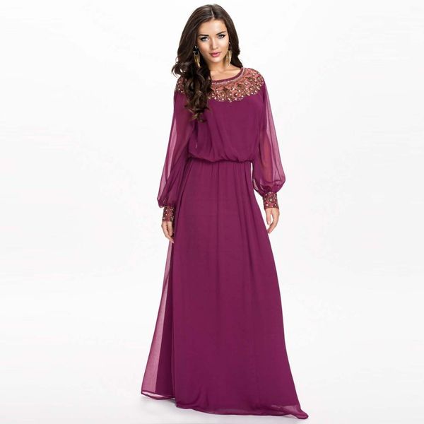 wholesale-women's casual summer style full sleeve o-neck floor-length plus size xxxl 4xl 5xl embellished off shoulder chiffon maxi dress, Black;gray
wholesale-women's casual summer style full sleeve o-neck floor-length plus size xxxl 4xl 5xl embellished off shoulder chiffon maxi dress, Black;gray