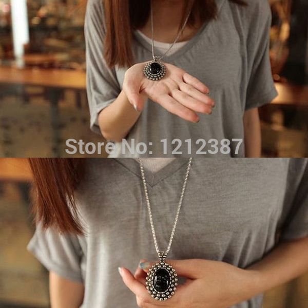 Мода Ретро Серебряный Эллипс Черный Jewlery Девушки Длинное Ожерелье Свитера HB88
Мода Ретро Серебряный Эллипс Черный Jewlery Девушки Длинное Ожерелье Свитера HB88
