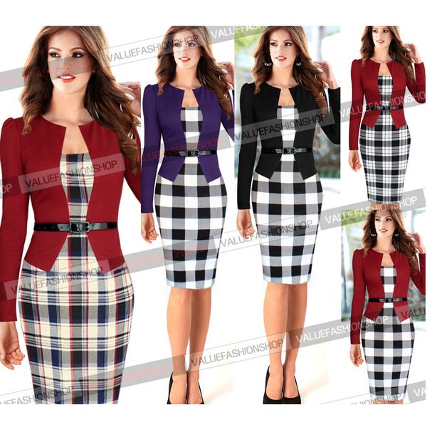 2017 vintage fashion women dress vestidos work patchwork plaid stretch tunic casual formal party pencil sheath bodycon bangage dress xxl a76, Black;gray
2017 vintage fashion women dress vestidos work patchwork plaid stretch tunic casual formal party pencil sheath bodycon bangage dress xxl a76, Black;gray