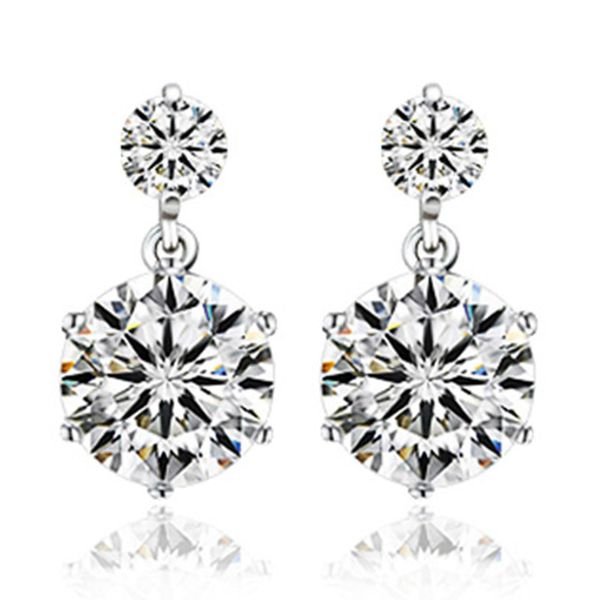 925 sterling silver jewelry double diamond earrings charm charms ethnic vintage noble earring new, Golden;silver
925 sterling silver jewelry double diamond earrings charm charms ethnic vintage noble earring new, Golden;silver