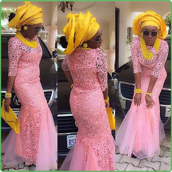 pink flower lace formal african evening gowns bellanaij aso ebi high neck half sleeve mermaid tulle custom made prom party dresses, Black;red
pink flower lace formal african evening gowns bellanaij aso ebi high neck half sleeve mermaid tulle custom made prom party dresses, Black;red