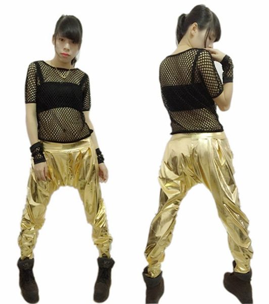 

Новая мода Джаз гарем женщины хип-хоп танец брюки производительности костюм своб