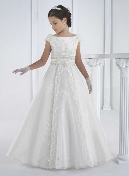 2015 first communion dresses floor length princess white flower girl dresses girls white communion dresses vestidos de comunion, White;blue
2015 first communion dresses floor length princess white flower girl dresses girls white communion dresses vestidos de comunion, White;blue