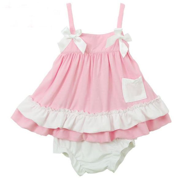 summer baby girls sleeveless bowknot ruffles brace skirt dress suit toddler baby cotton pp shorts baby set infant clothing 11207, White
summer baby girls sleeveless bowknot ruffles brace skirt dress suit toddler baby cotton pp shorts baby set infant clothing 11207, White