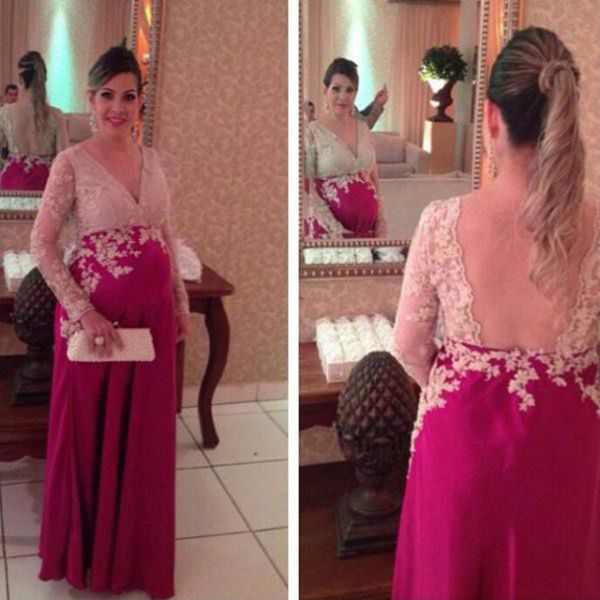 2016 new arrival deep v-neck women pregnant lace evening dresses floor length long sleeve backless elegant prom dresses gowns d032, Black;red
2016 new arrival deep v-neck women pregnant lace evening dresses floor length long sleeve backless elegant prom dresses gowns d032, Black;red