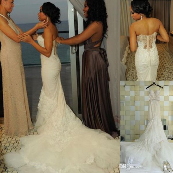 luxury court train mermaid lace wedding dresses sheer back corset see boning layered bridal dresses sweetheart beach garden wedding gowns, White
luxury court train mermaid lace wedding dresses sheer back corset see boning layered bridal dresses sweetheart beach garden wedding gowns, White