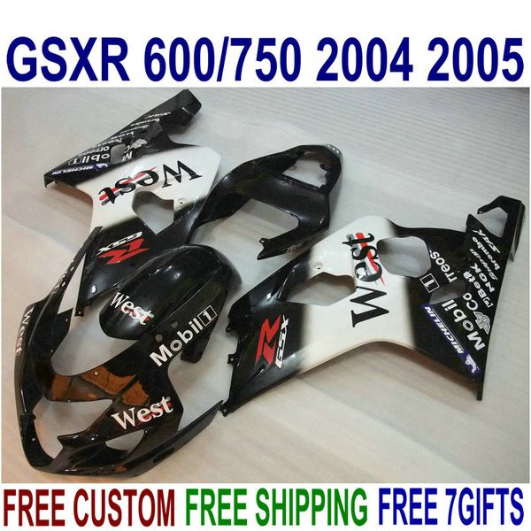 abs full fairing kit for suzuki gsxr600 gsxr750 2004 2005 white black west fairings set k4 gsx-r 600 750 04 05 fg2
abs full fairing kit for suzuki gsxr600 gsxr750 2004 2005 white black west fairings set k4 gsx-r 600 750 04 05 fg2
