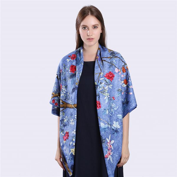 130cm*130cm new twill silk scarf woman fashion printing square scarf flowers shawl birds neckerchief scarves&big large hijab whcpj, White;black
130cm*130cm new twill silk scarf woman fashion printing square scarf flowers shawl birds neckerchief scarves&big large hijab whcpj, White;black
