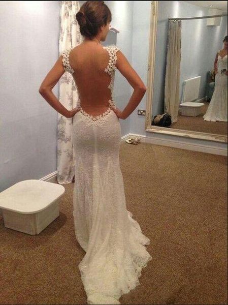 dress mermaid sheer back wedding dresses transparent big open back court train celebrity dresses bridal gowns elegant, White
dress mermaid sheer back wedding dresses transparent big open back court train celebrity dresses bridal gowns elegant, White