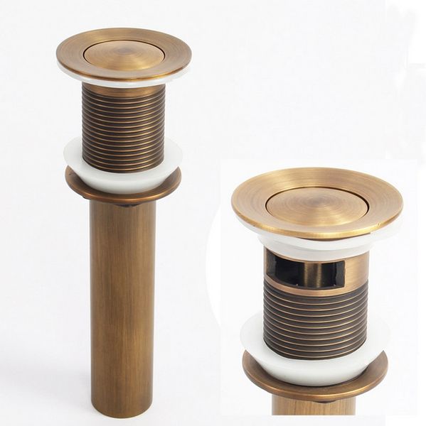 Antique Bathroom Bronze Faucet Vessel or Ceramic Sink Push Down Pop Up Drain W/O Overflow Function
Antique Bathroom Bronze Faucet Vessel or Ceramic Sink Push Down Pop Up Drain W/O Overflow Function
