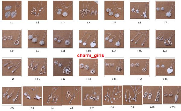 2016 mix 30 styles 30set/lot 925 sterling silver fashion earrings + necklace jewelry set
2016 mix 30 styles 30set/lot 925 sterling silver fashion earrings + necklace jewelry set