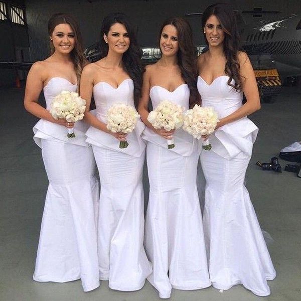 sweetheart mermaid bridesmaid dress full length maid of honor gowns wedding party evening gowns 2021, White;pink
sweetheart mermaid bridesmaid dress full length maid of honor gowns wedding party evening gowns 2021, White;pink